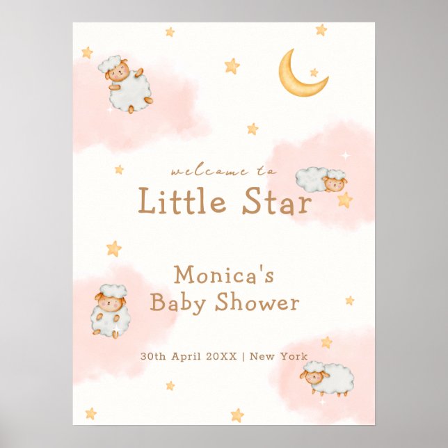Affiche Accueil Baby shower Twinkle Sheep Twinkle (Devant)