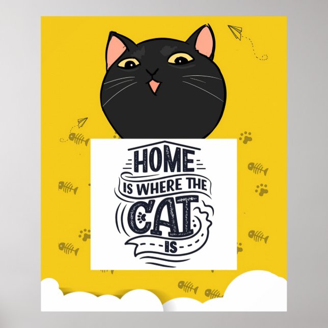 Affiche Accueil C'Est Là Que Se Trouve Le Chat | Le meille (Devant)