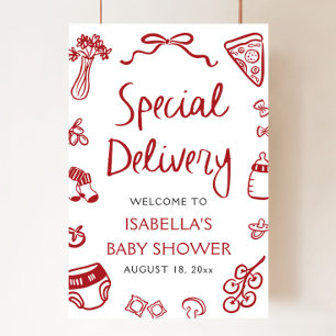 Affiche Accueil de Baby Shower pour une Livraison Spéciale