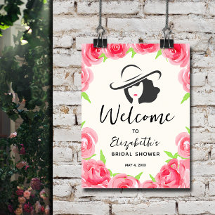 Affiche Accueil de la Fête des mariées de mariée et Rose