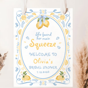 Affiche Accueil de la Fête des mariées Florale de citron d