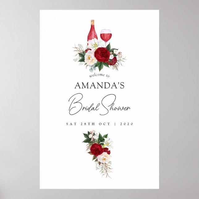 Affiche Accueil de la fête prénuptiale de dégustation de v (Devant)