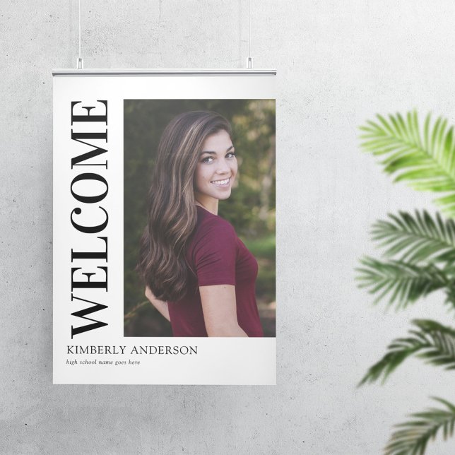 Affiche Accueil de la Graduation Photo Moderne (Créateur téléchargé)