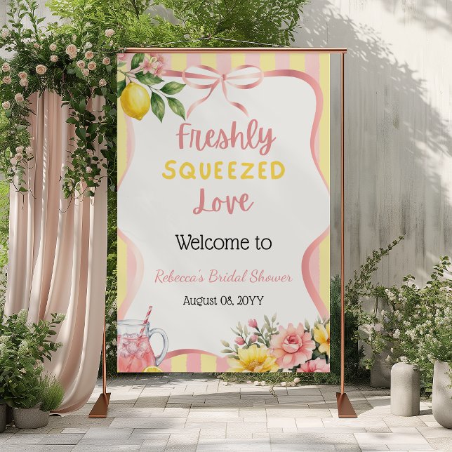 Affiche Accueil de la Mariée avec du Citron Rose Fraîcheme (Créateur téléchargé)