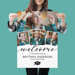 Affiche Accueil de la photo de graduation moderne