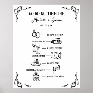 Affiche Accueil de l'itinéraire Mariage tiré main