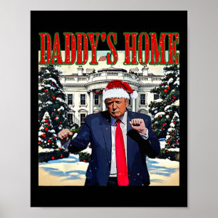 Affiche Accueil de papa Edition Noël Maison Blanche Trump