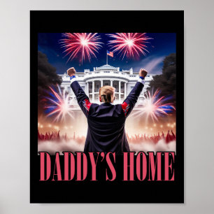 Affiche Accueil de papa Trump 2024 Rendre 4 juillet grand