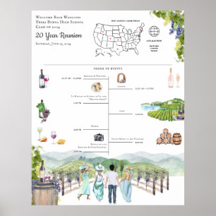 Affiche Accueil du calendrier de l'itinéraire de réunion