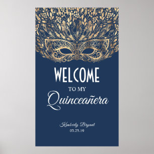 Affiche Accueil du masque d'or Quinceañera