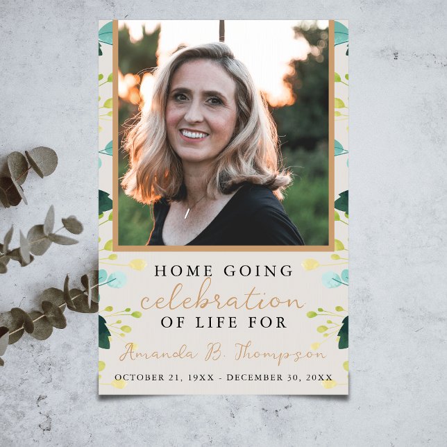 Affiche Accueil Fête de la vie Service funéraire (Créateur téléchargé)