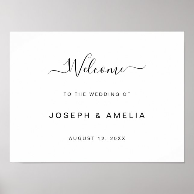 Affiche Accueil mariage de mariage personnalisé (Devant)