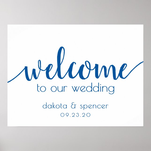 Affiche Accueil modifiable simple | French Blue Any Event (Devant)