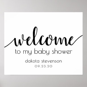 Affiche Accueil modifiable simple   Script noir n'importe 