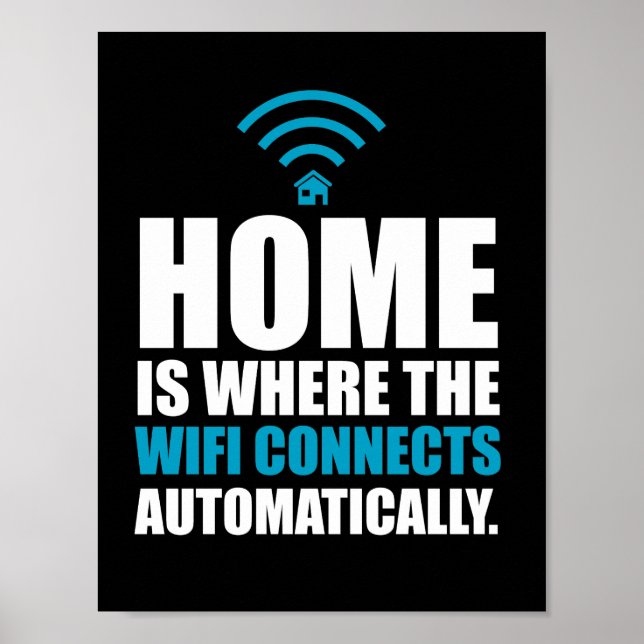 Affiche Accueil où le Wi-Fi se connecte automatiquement (Devant)