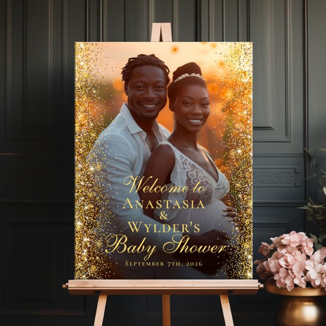 Affiche Accueil photo baby shower moderne (Créateur téléchargé)