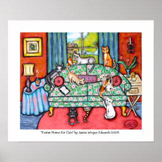 Affiche Accueil Pour les chats Foster par Jamie Wogan Edwa