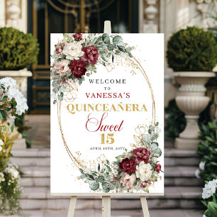 Affiche Accueil Quinceanera Or de Verdure de Bourgogne Boh