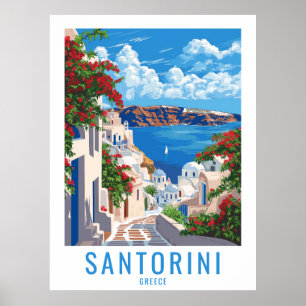Affiche Accueil Santorin : Santorin Grèce