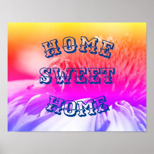 Affiche Accueil Sweet Home Miel Abeille sur la fleur (Devant)