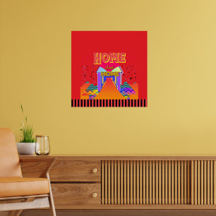 Affiche Accueil Sweet Home Rouge