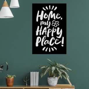 Affiche ACCUEILLE mon Happy Place ! Abri en place - Modern