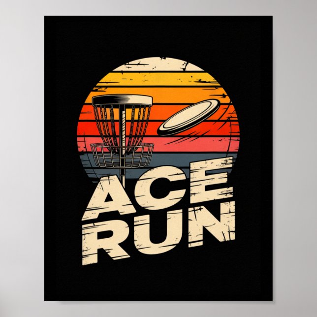 Affiche Ace Run Retro Disc Golf Sket Ace Run Sunset  (Devant)