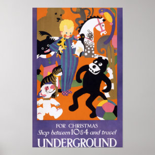 Affiche Achats Vintage Métro de Londres