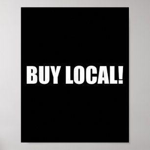 Affiche Acheter Local Protection de l'environnement, Bien-