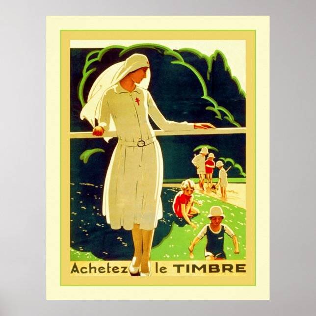 Affiche Achetez Le Timbre ~ Vintage Guerre Mondiale 1 (Devant)