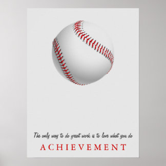 Affiche Achievement Motivational Baseball