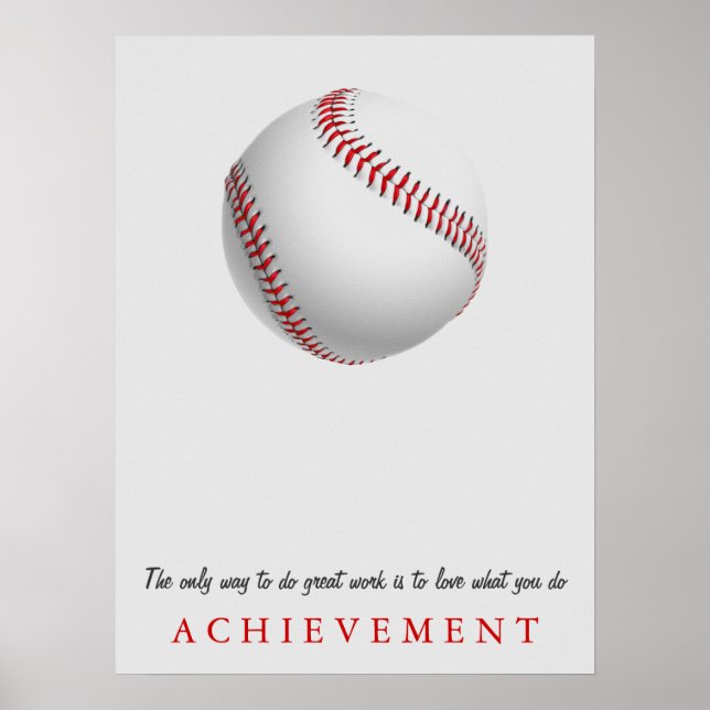 Affiche Achievement Motivational Baseball (Devant)
