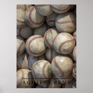 Affiche Achievement Motivational Baseball