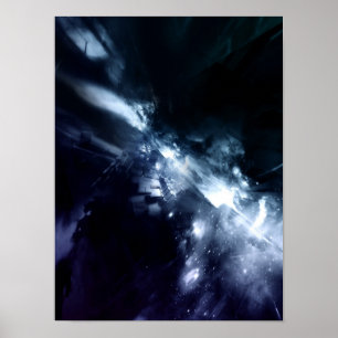 Affiche acier bleu