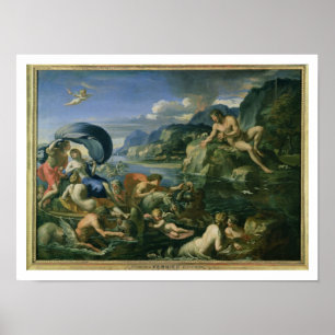 Affiche Acis et Galetea se cachant du Polyphème géant