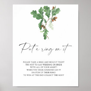 Affiche Acorn tree - mettre une bague sur le jeu