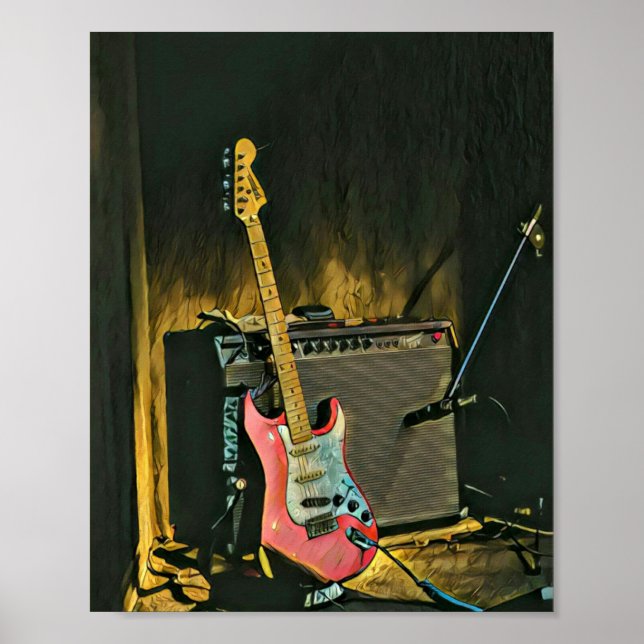 Affiche Acoustic guitar player gift (Devant)