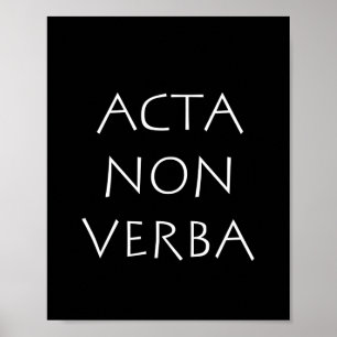 Affiche Acta non verba