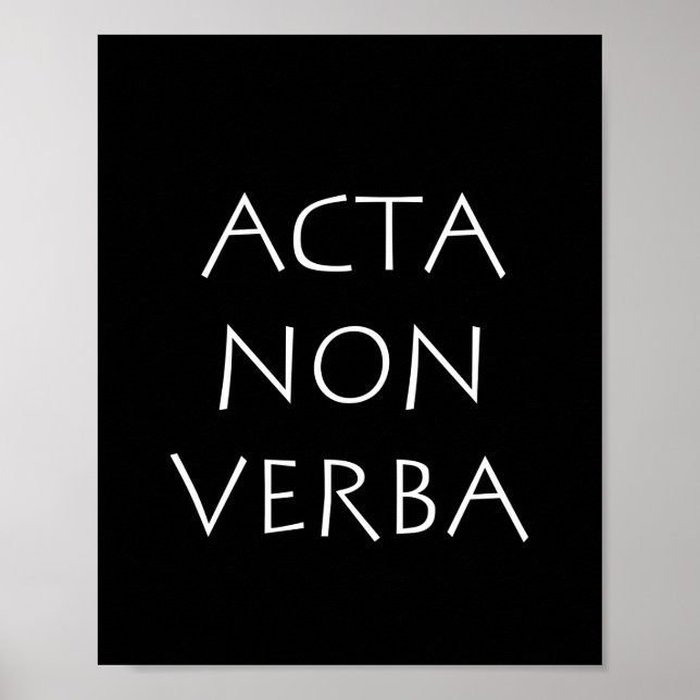 Affiche Acta non verba (Devant)