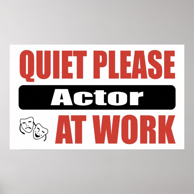Affiche Acteur Au Travail, S'Il Vous Plaît (Devant)