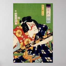 Affiche Acteur en costume par Toyohara Kunichika
