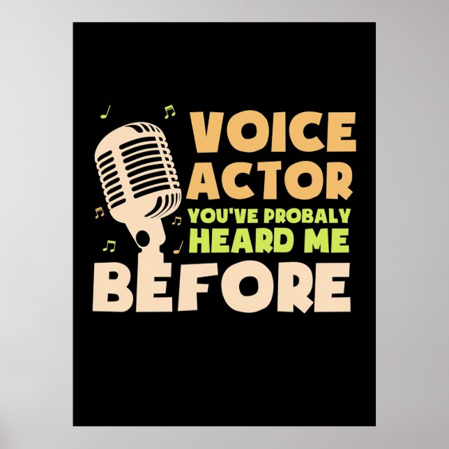 Affiche Acteur vocal (Devant)