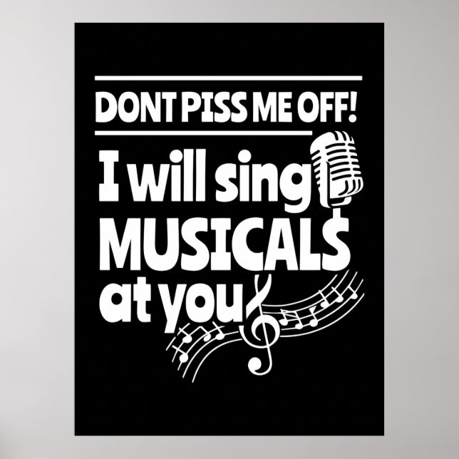 Affiche Acteur Vous Chantera Des Comédies Musicales (Devant)