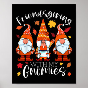 Affiche Action d'Ami Avec Mes Gnomes Action de grâce Trois