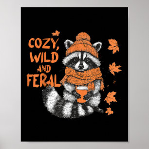 Affiche Action de grâce automne chaleureux sauvage et féro