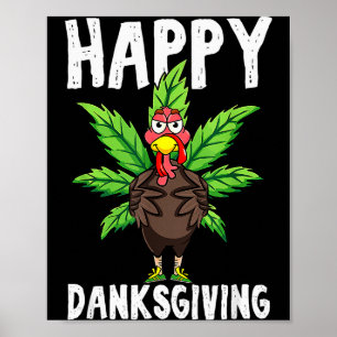 Affiche Action de grâce Herbe Bonne Danksgiving Dinde