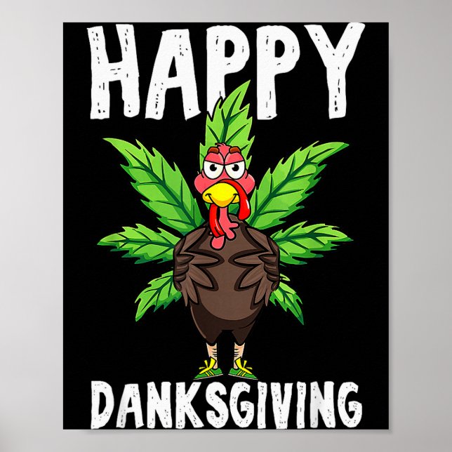 Affiche Action de grâce Herbe Bonne Danksgiving Dinde  (Devant)