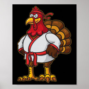 Affiche Action de grâce Mma Kickboxing Judo Karate Glouglo