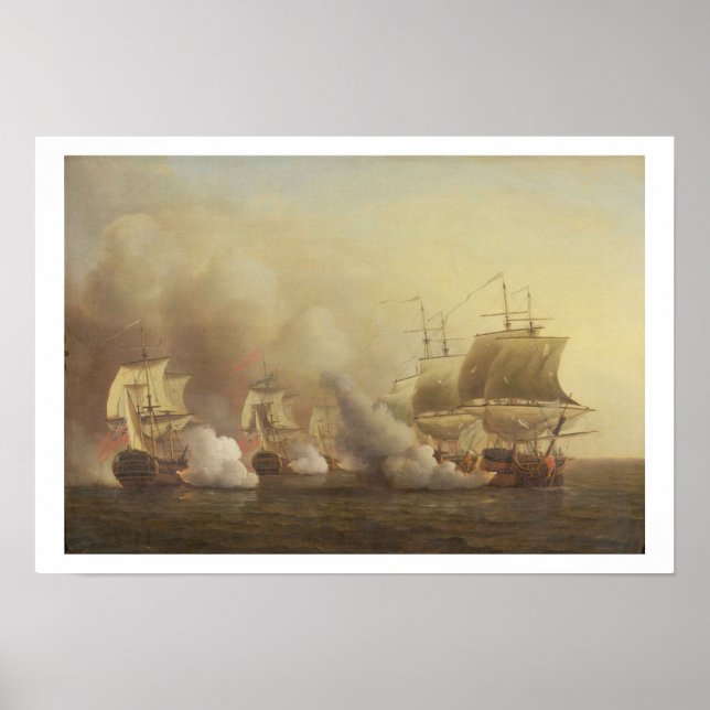 Affiche Action du cap de Bonne-Espérance, le 9 mars 1757 (Devant)
