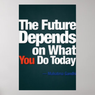 Affiche Action, - Gandhi (Grand Modèle, modifiable)